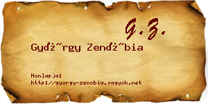 György Zenóbia névjegykártya